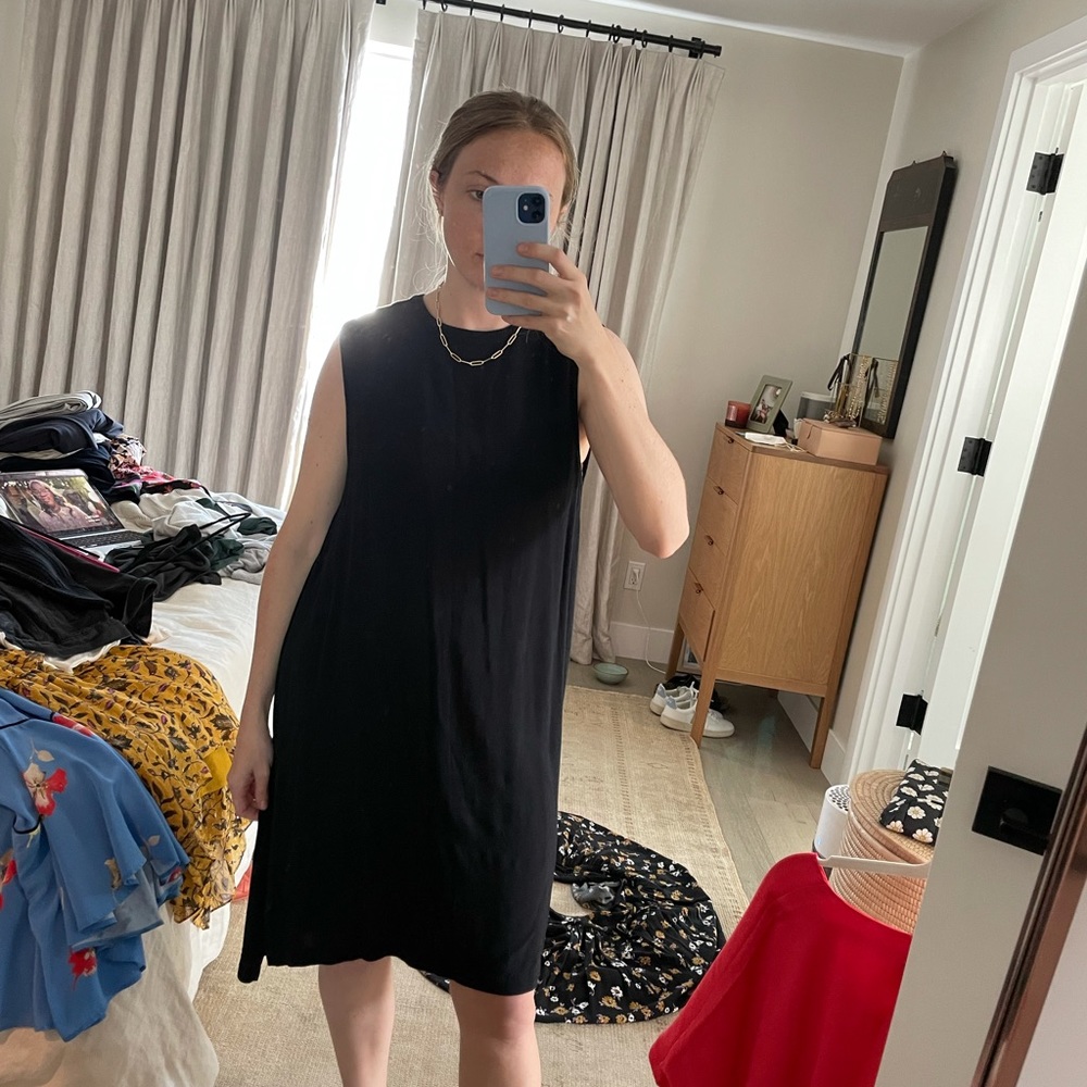 Black shift dress